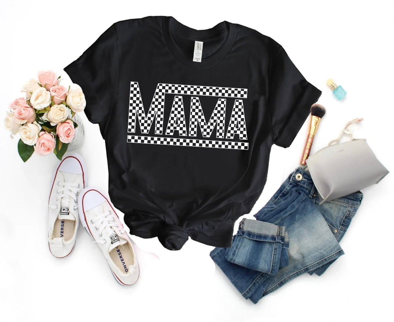 Checkered Mama Tshirt