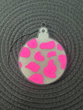 Pink Cow Print Ornament Freshie