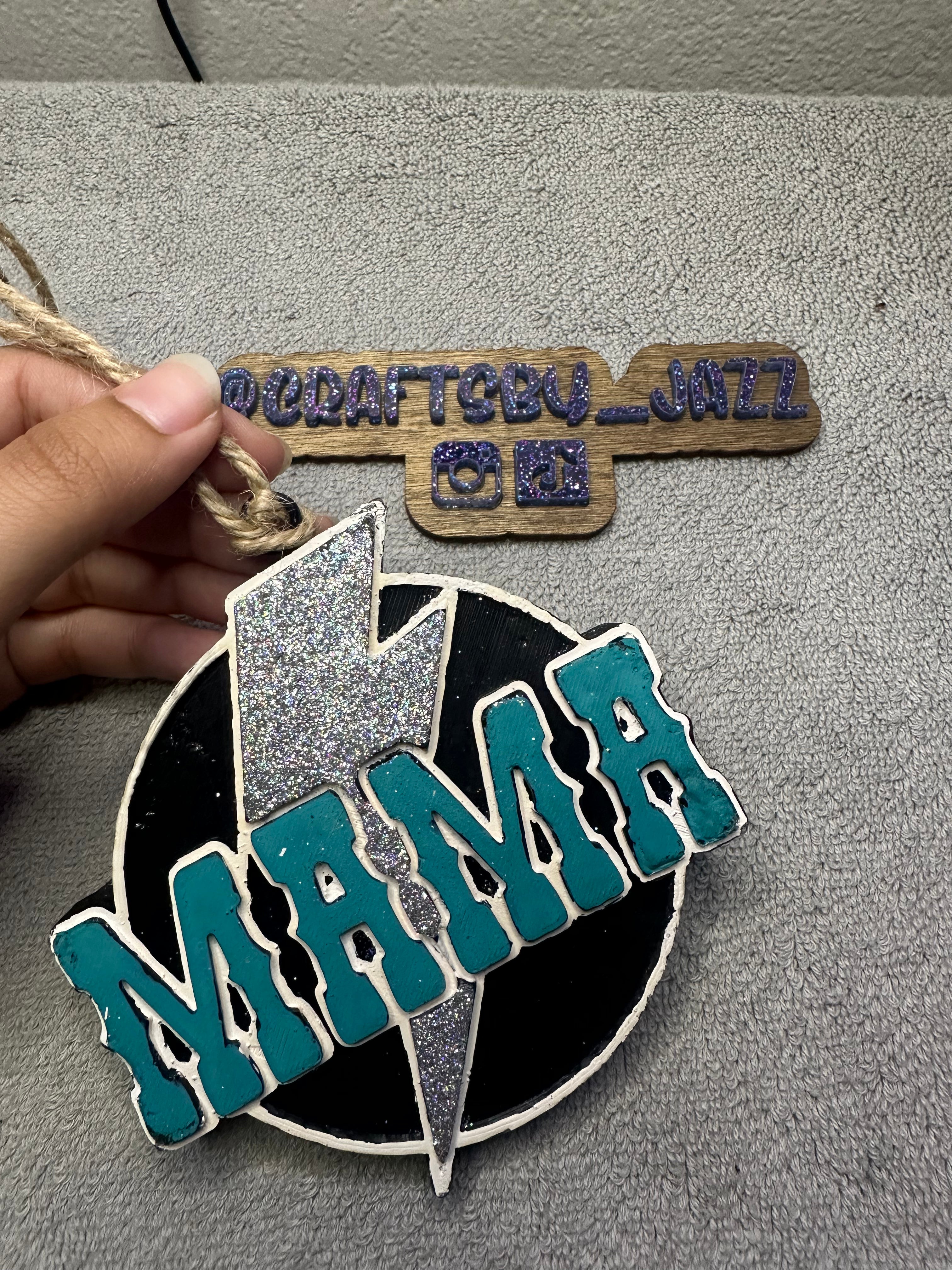 Blue Glitter Boy Mama Freshie