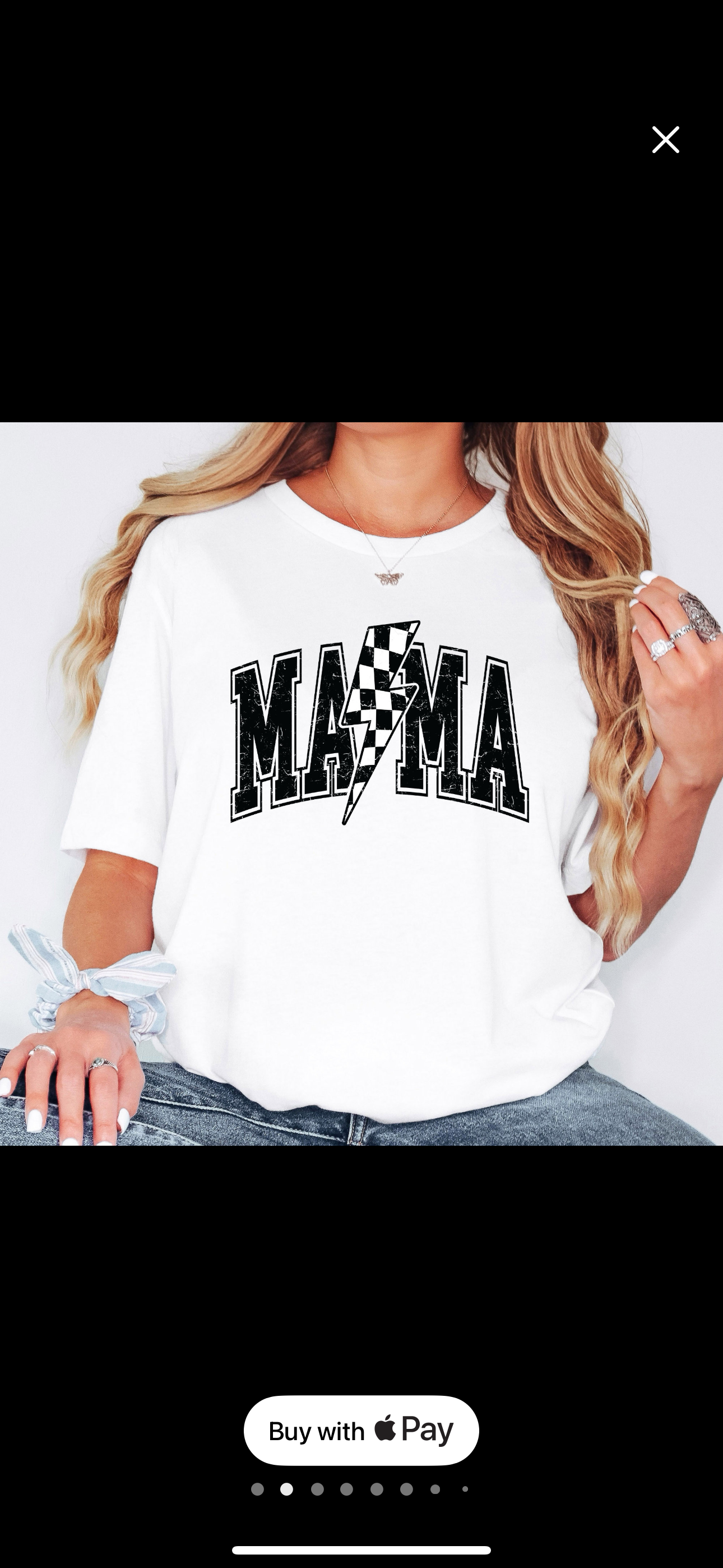 Checkered Lightning Mama TShirt