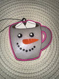 Pink Snowman Mug Freshie