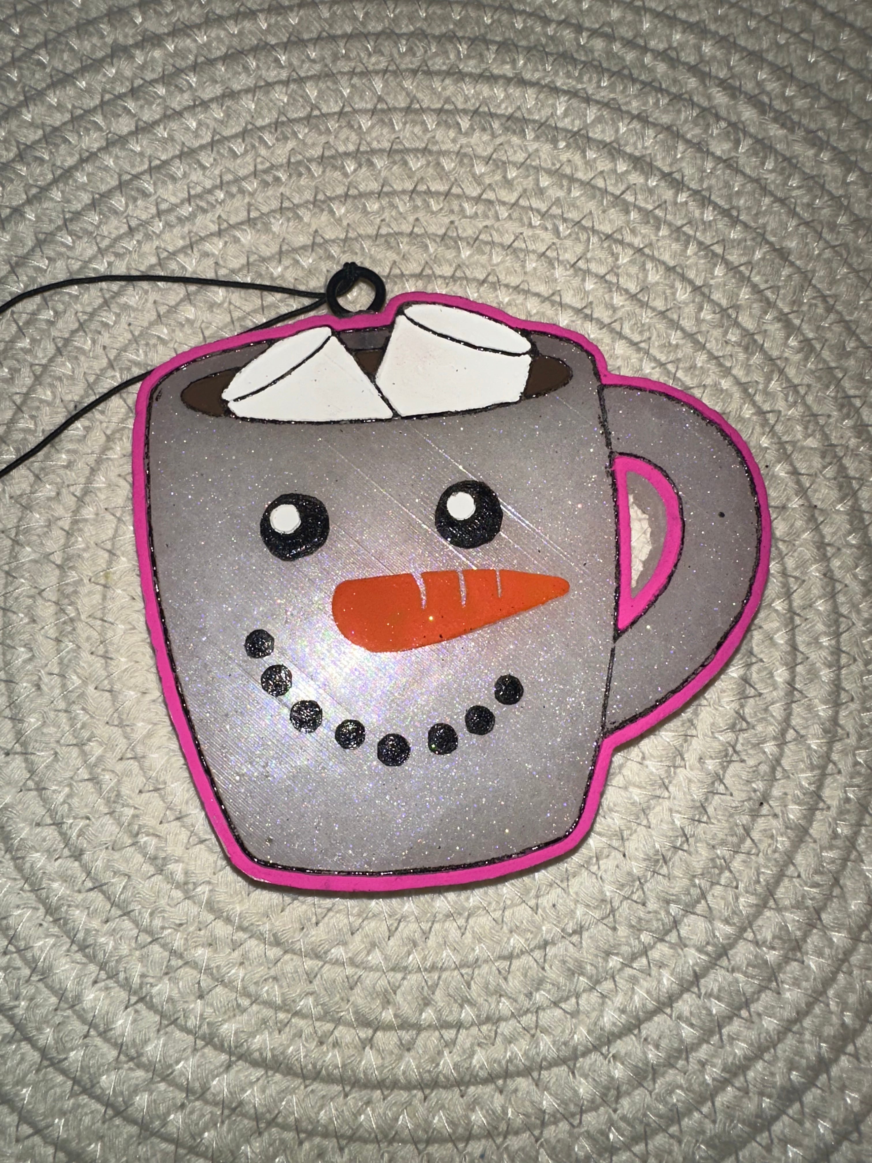 Pink Snowman Mug Freshie