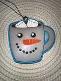 Blue Snowman Mug Freshie