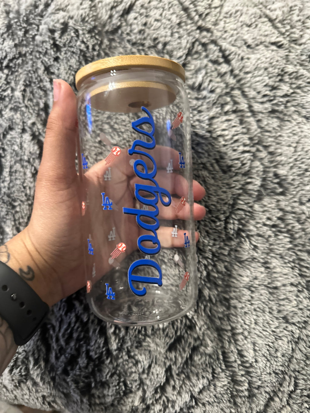 LA Dodgers Glass Cup