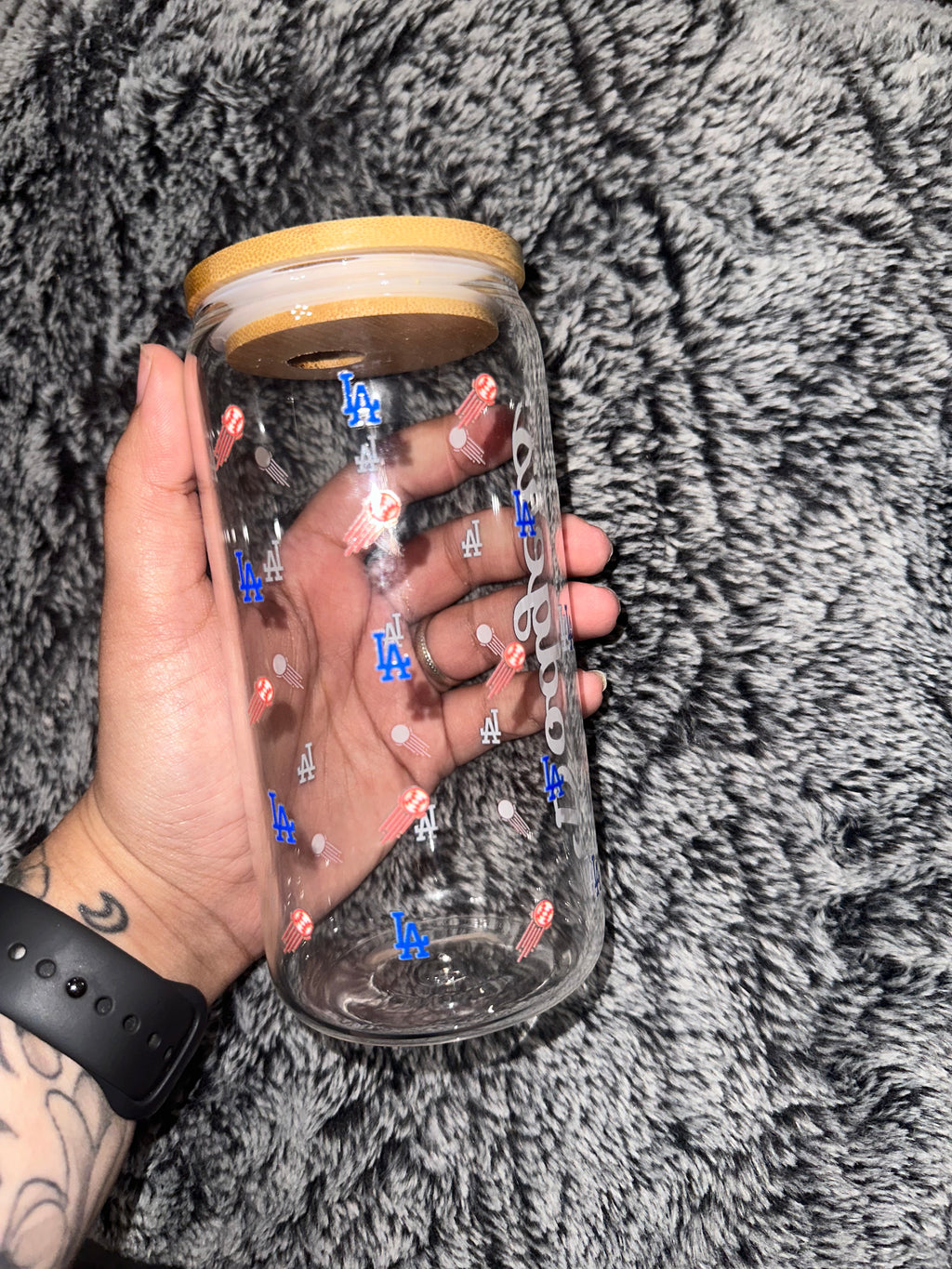 LA Dodgers Glass Cup