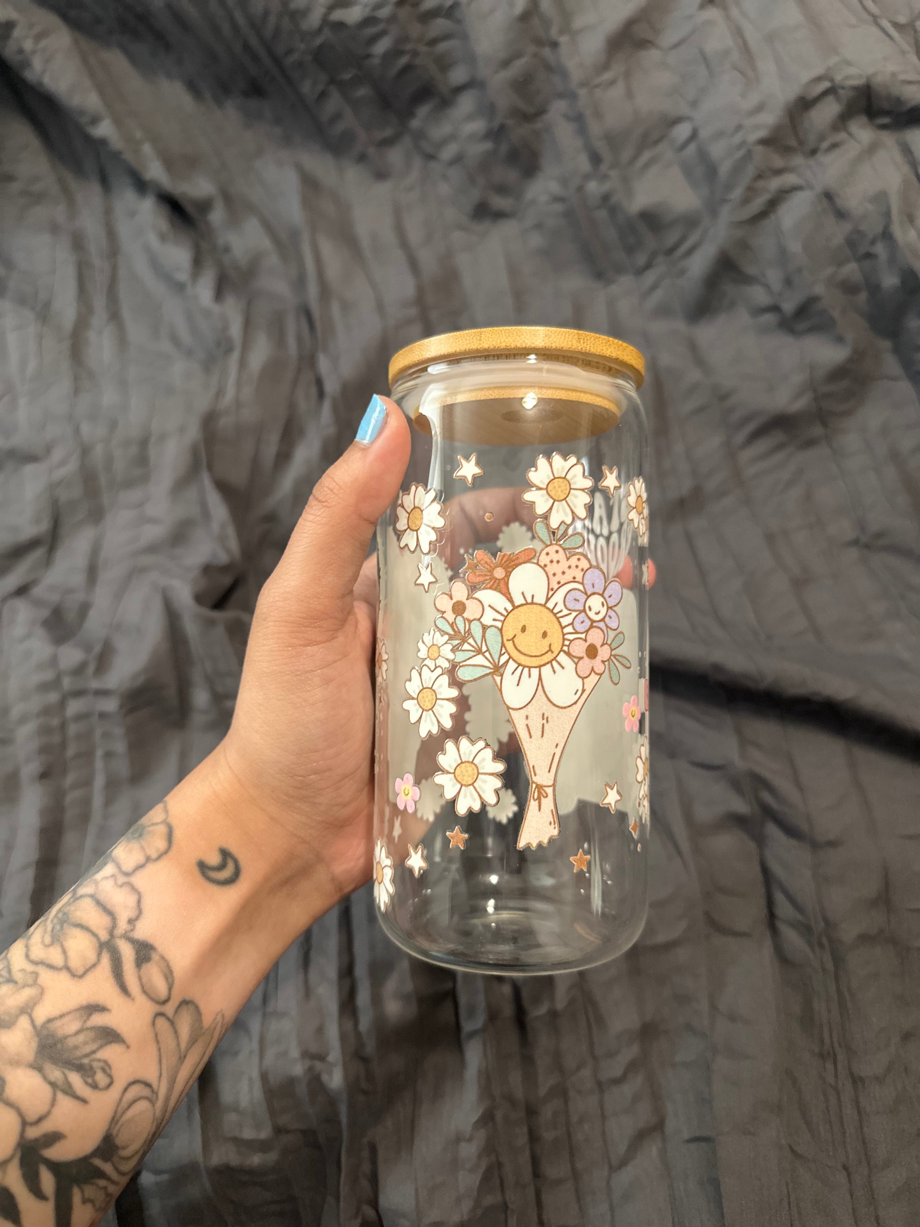 Retro Stay Groovy Glass Cup