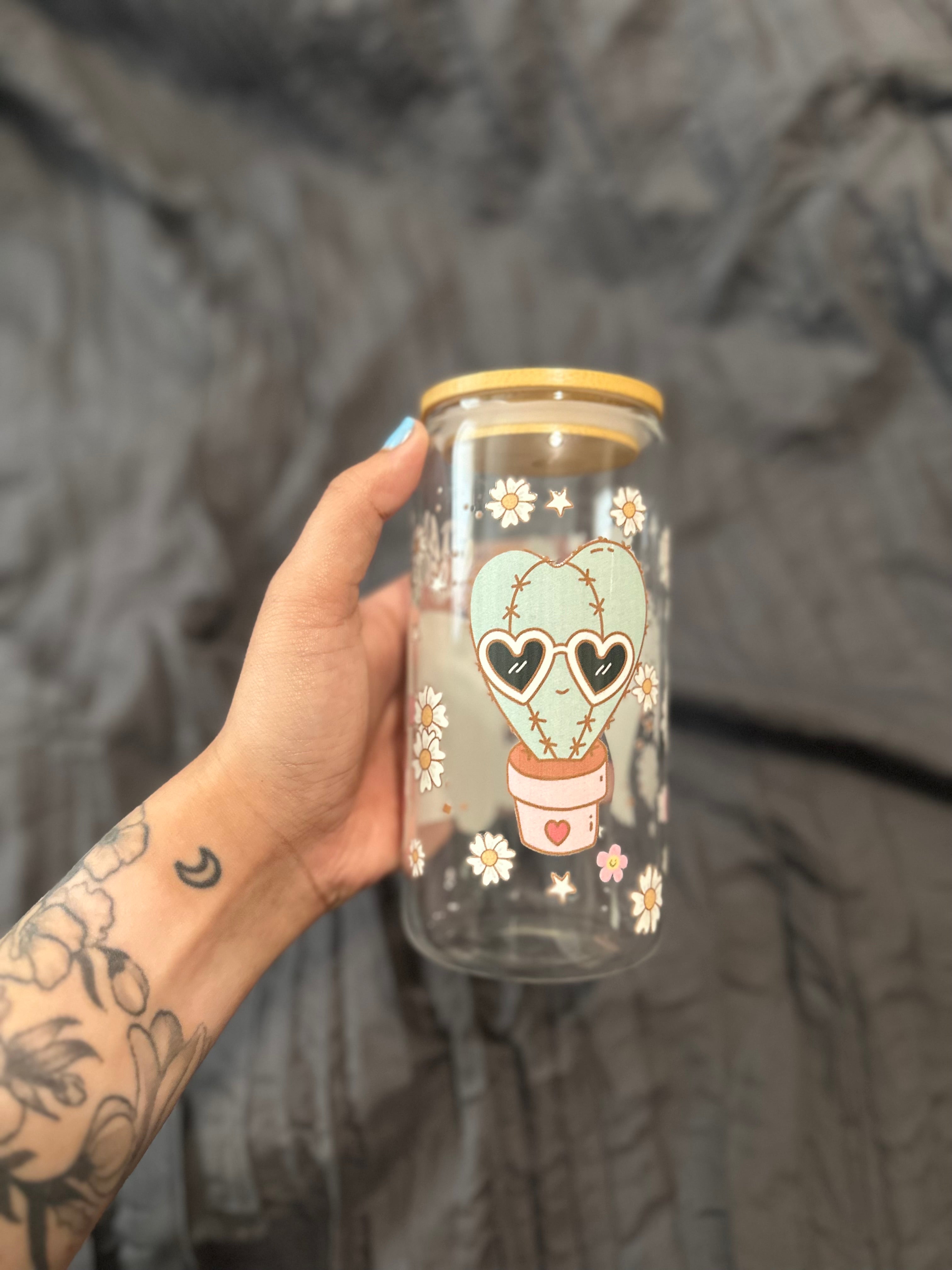 Retro Stay Groovy Glass Cup